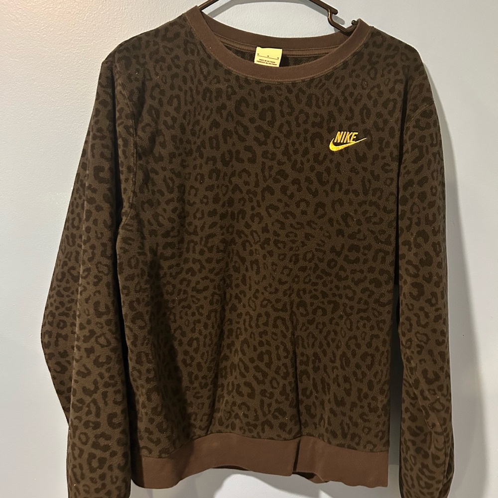 Nike Gray Leopard Print Sweatshirt